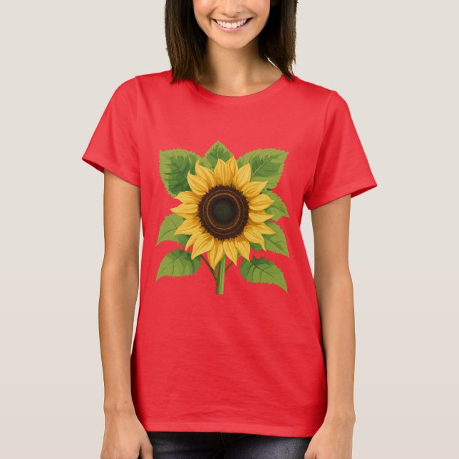 Sunflower & Sun – Symbol of Optimism & Growth  T-Shirt (Front)