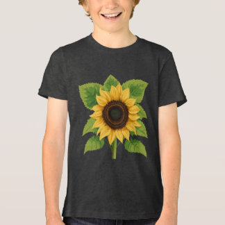 Sunflower & Sun – Symbol of Optimism & Growth Tri-Blend Shirt
