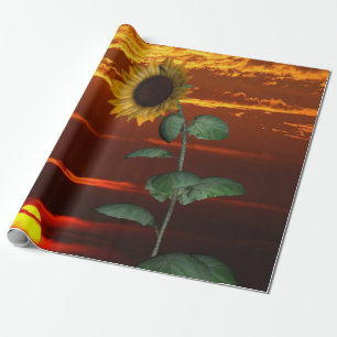 Sunflower Sunset Matte Wrapping Paper