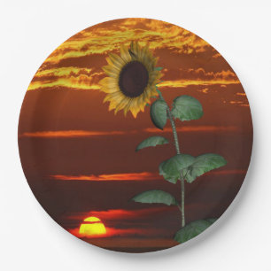 Sunflower Sunset Paper Plates
