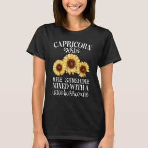 Sunflower Sunshine Capricorn Zodiac Graphic T-Shirt