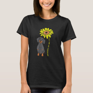 Sunflower Sunshine Dachshund Cute Weiner Dog Anima T-Shirt