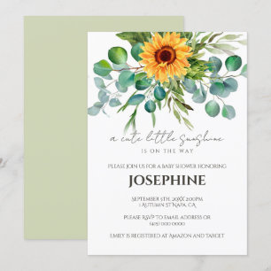 Sunflower Sunshine Fall Baby Shower Invitation