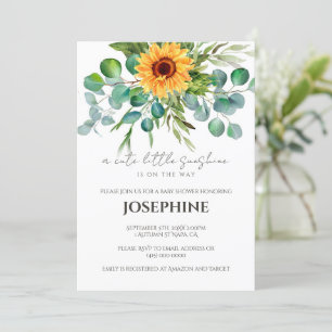 Sunflower Sunshine Fall Baby Shower Invitation