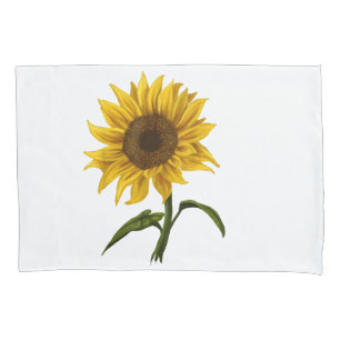 Sunflower Sunshine Floral Watercolor Flower Pillowcase