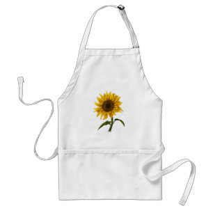 Sunflower Sunshine Floral Watercolor Flower Standard Apron
