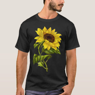 Sunflower Sunshine Floral Watercolor Flower T-Shirt