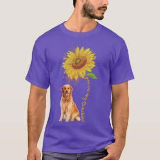 Sunflower Sunshine Golden Retriever Pet Dog Girls  T-Shirt