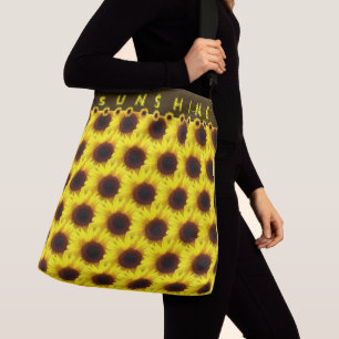 Sunflower Sunshine Large Carry-all  Crossbody Bag