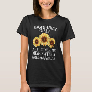 Sunflower Sunshine Sagittarius Fun Zodiac Sign Gir T-Shirt