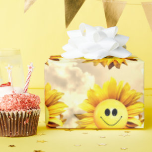 Sunflower Sunshine Sky Wrapping Paper