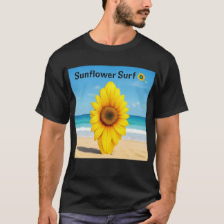 Sunflower Surfboard Ocean Vibes 🌻🏄‍♀️ T-Shirt