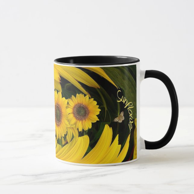 Sunflower  swirl mug (Right)