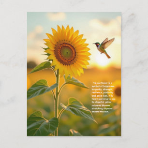 Sunflower Symbolism Postcard