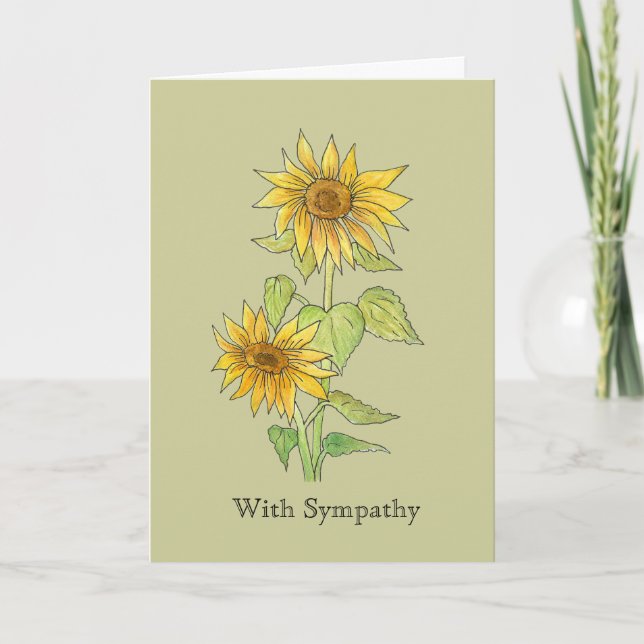 Sunflower Sympathy Card (Front)