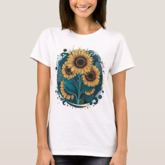 Sunflower Symphony Women Tshirt 
