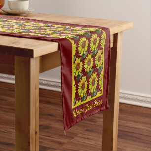 Sunflower Table Runner - Optional Personalisation