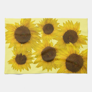 Sunflower tea towel