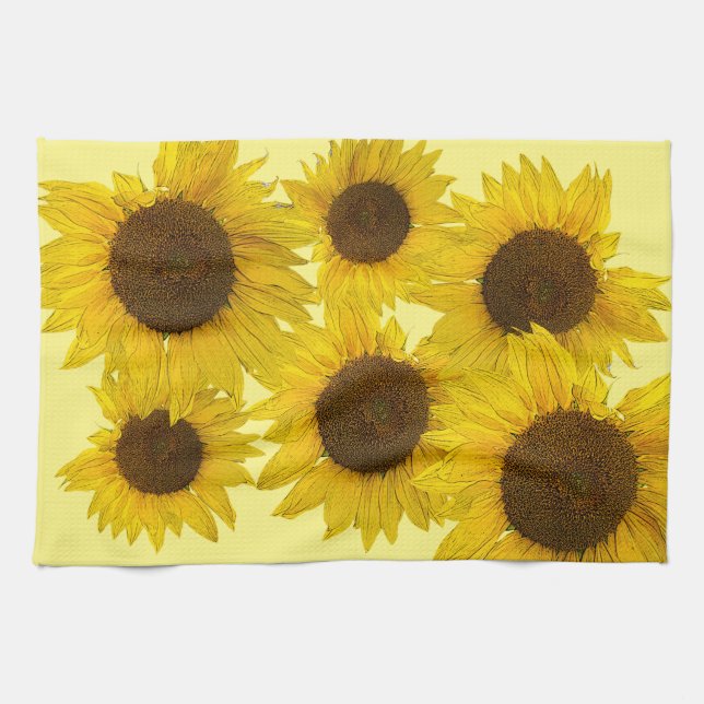 Sunflower  tea towel (Horizontal)