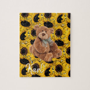 Sunflower Teddy Bear Puzzles