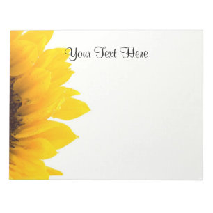 Sunflower Template Notepad