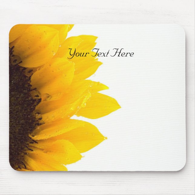 Sunflower Template, Personalise Mouse Mat (Front)
