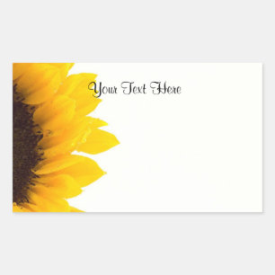 Sunflower Template, ready to personalise, Rectangular Sticker
