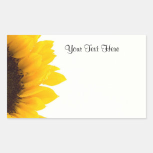 Sunflower Template Rectangular Sticker
