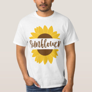 Sunflower Text in Bloom Art T-Shirt