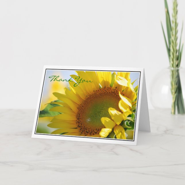 Sunflower Thank You Card (Front)
