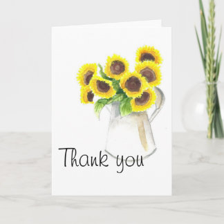 Sunflower thank you card