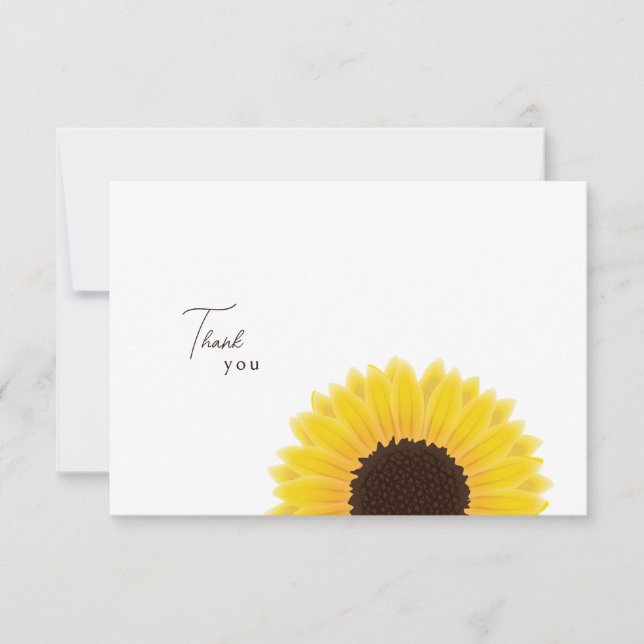 Sunflower Thank You Card (Front)