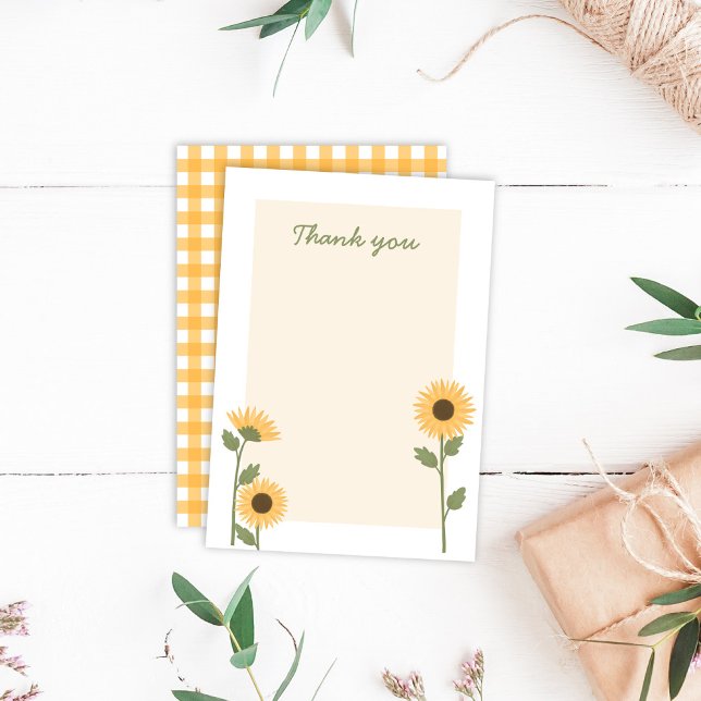 Sunflower Thank You Card (Creator Uploaded)