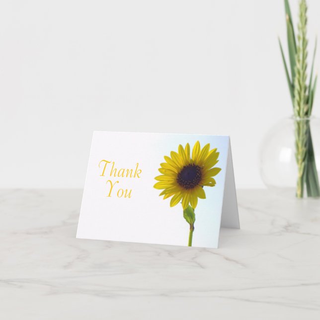 Sunflower Thank You Card (Front)