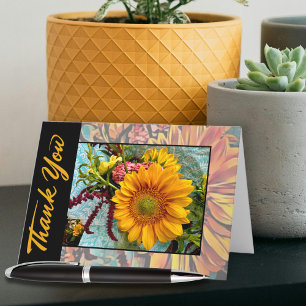 Sunflower Thank You Card (Blank Inside)