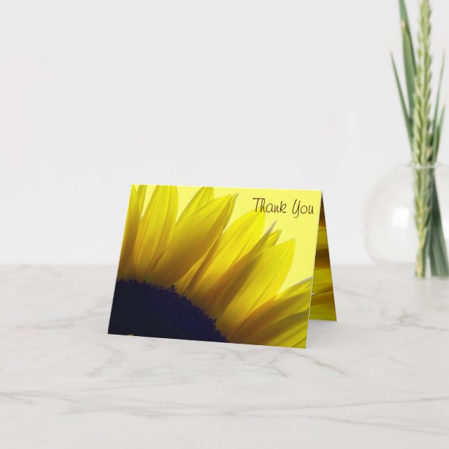 Sunflower Thank You Cards (Blank Inside) (Front)