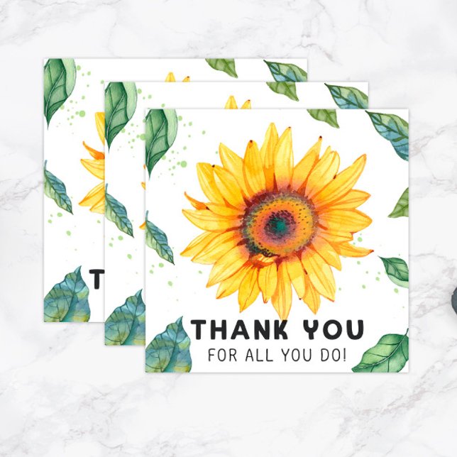 Sunflower Thank You Favour Tags (Creator Uploaded)
