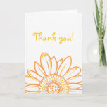 Sunflower Thank You Note<br><div class="desc">Fun and whimsical thank you notes to coordinate with Sunflower Invitation Suite. Colours shown: Warm Yellow (FFCC33),  Orange (FF9933) and Dark Grey.</div>