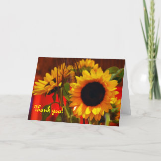 Sunflower Thank you! Thank You Card