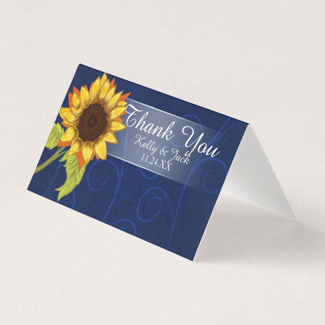 Sunflower/Thank You wedding card (Front)