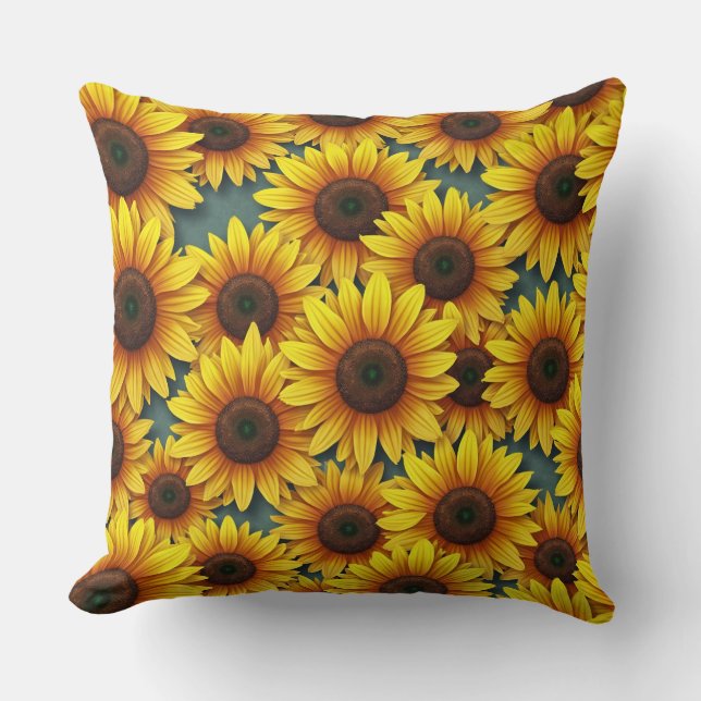 Sunflower that brings in money cushion (Front)