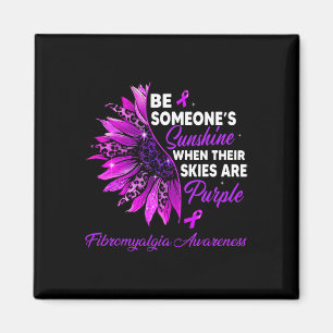 Sunflower Their Skies Are Purple Fibromyalgia Awar Magnet