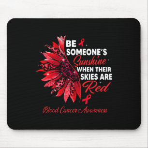 Sunflower Their Skies Are Red Blood Cancer Awarene Mouse Mat