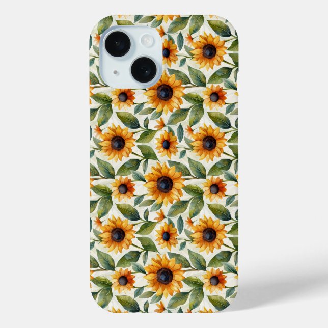Sunflower Theme iPhone 15 Case (Back)