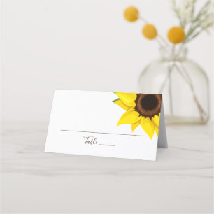Sunflower Themed Guest Place Table Card