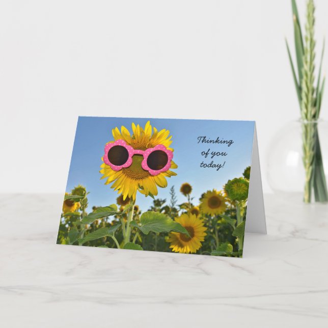 Sunflower thinking of you card (Front)