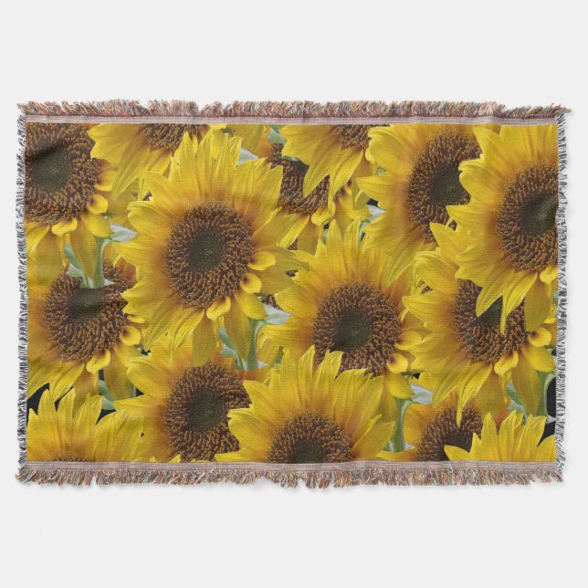 Sunflower Throw Blanket (Front)