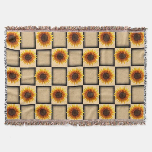 Sunflower Throw Blanket (Front)