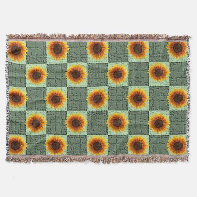 Sunflower Throw Blanket (Front)