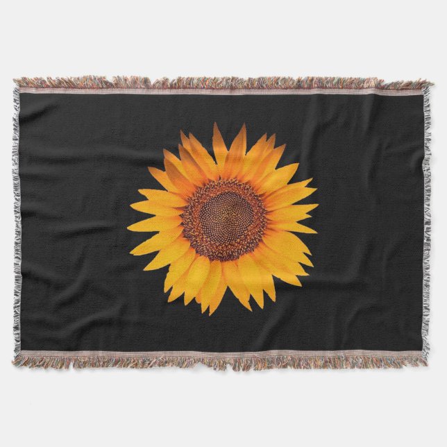 Sunflower Throw Blanket (Front)